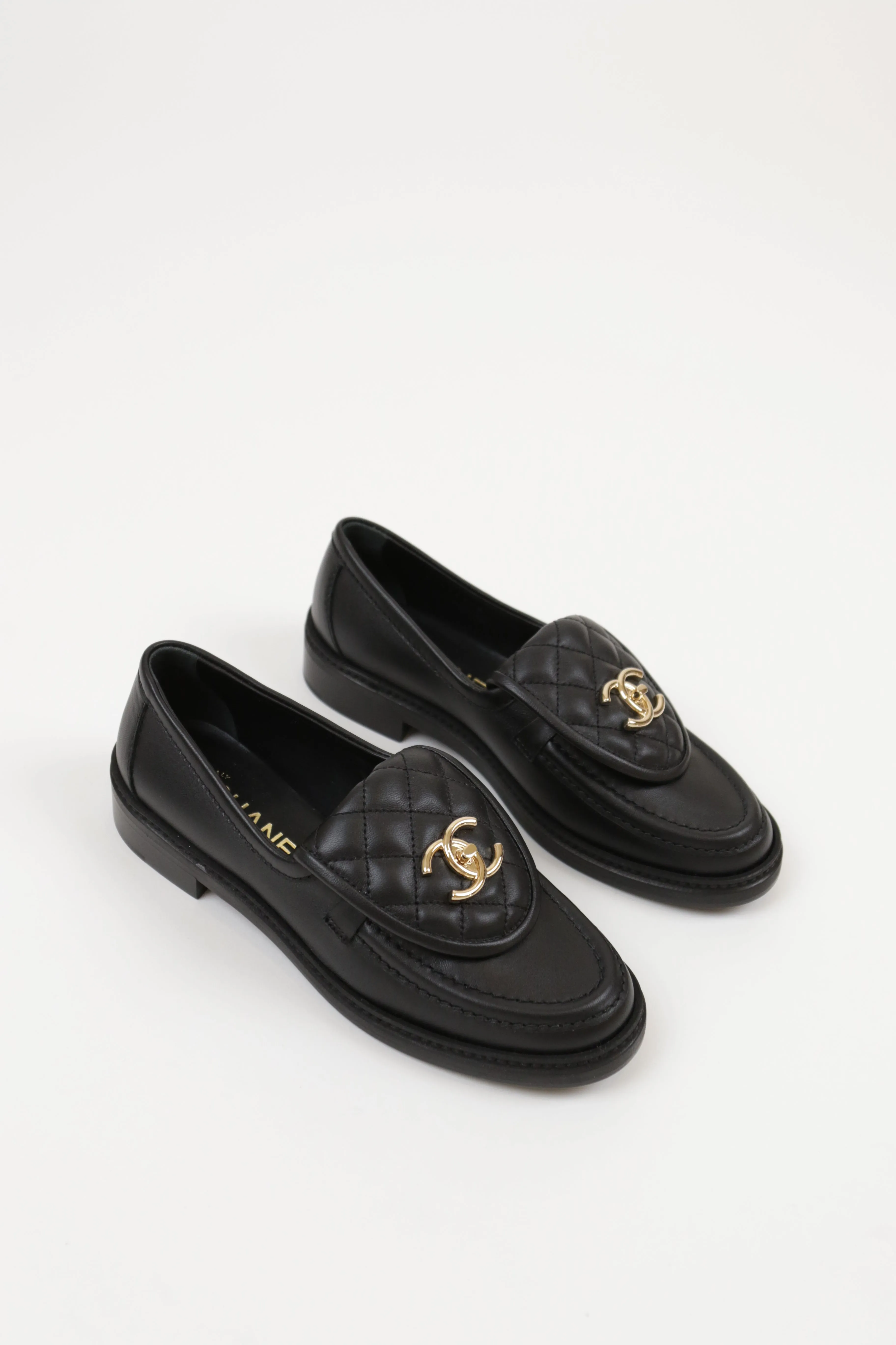 Quilted Lambskin Leather Loafers
