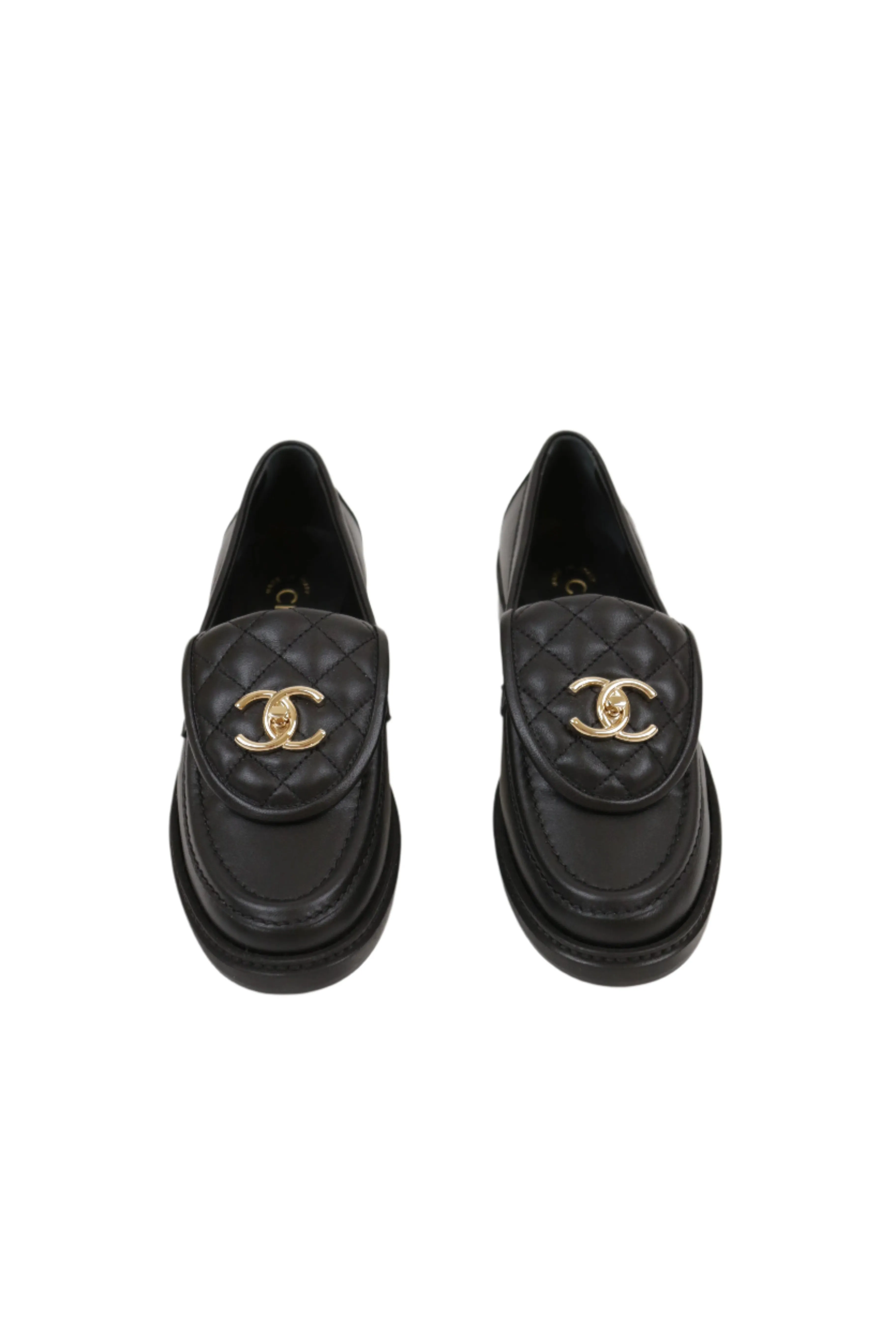 Quilted Lambskin Leather Loafers