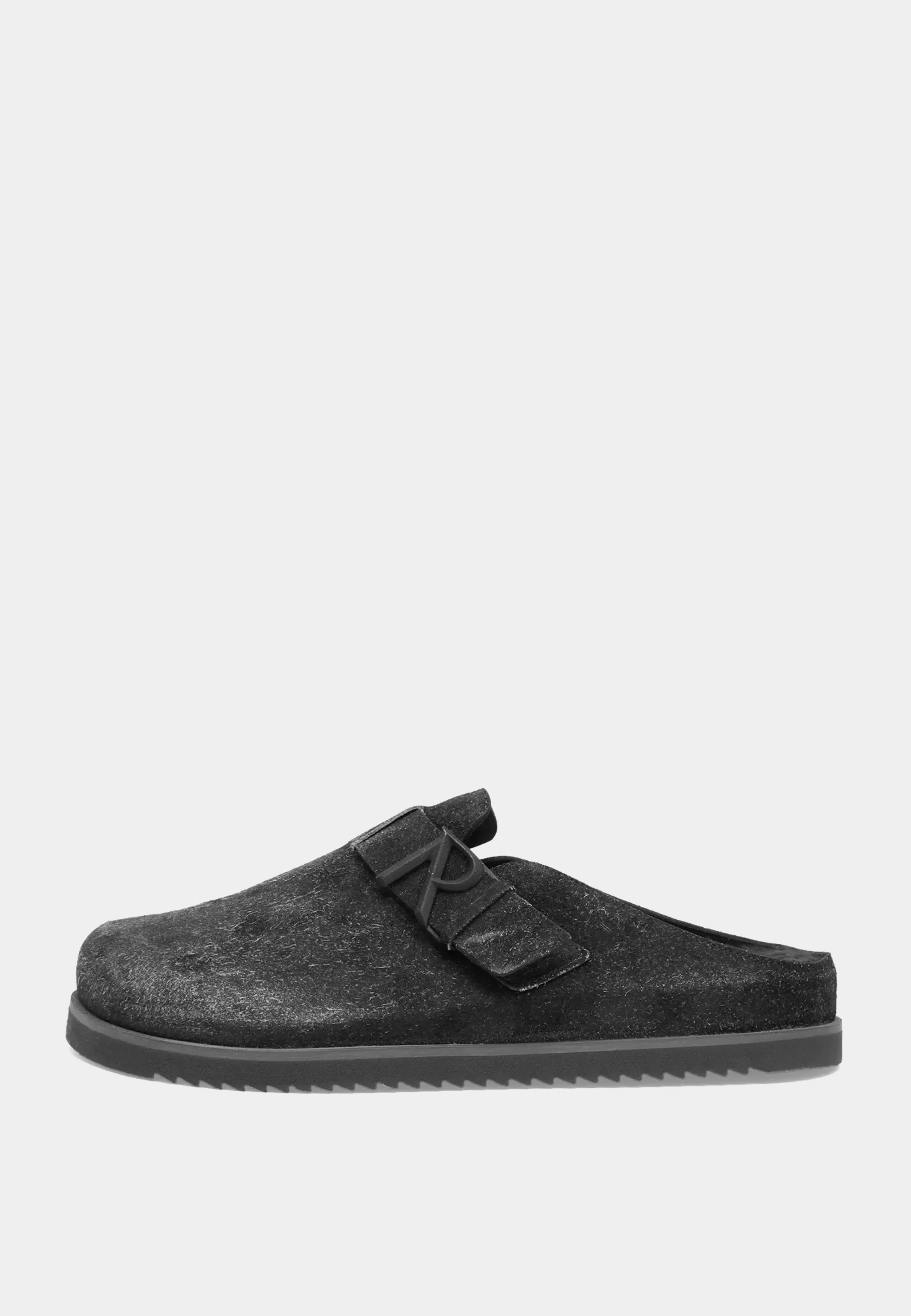 Represent Initial Mule - Fleck Hairy Suede Off Black