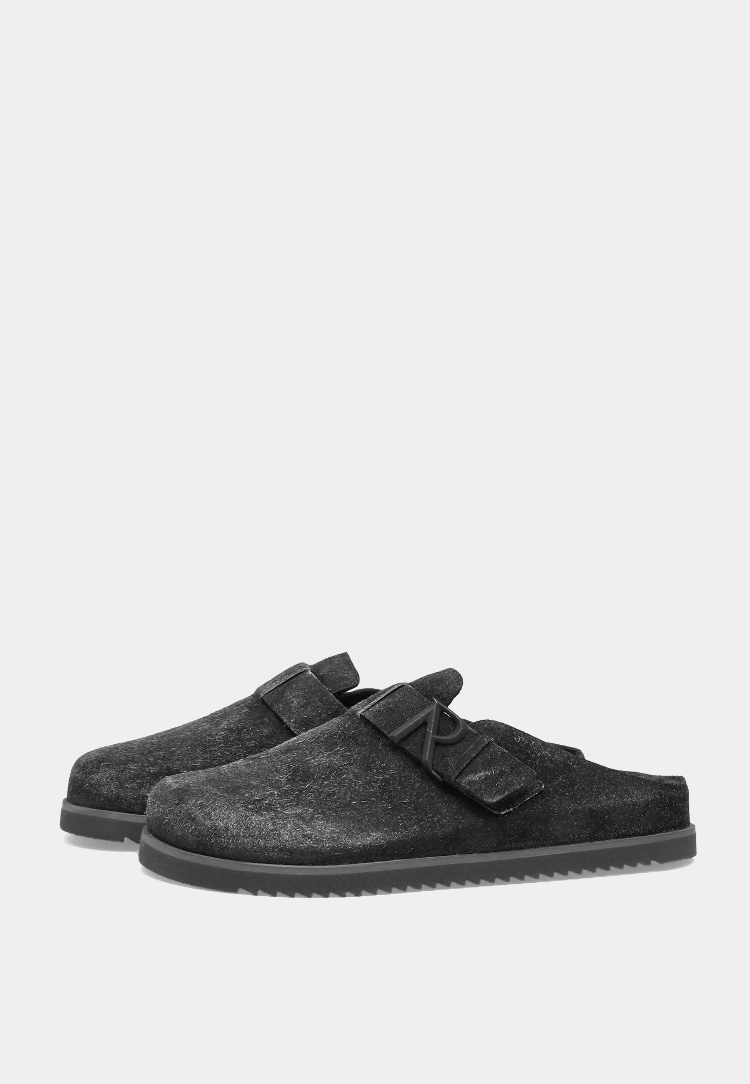 Represent Initial Mule - Fleck Hairy Suede Off Black