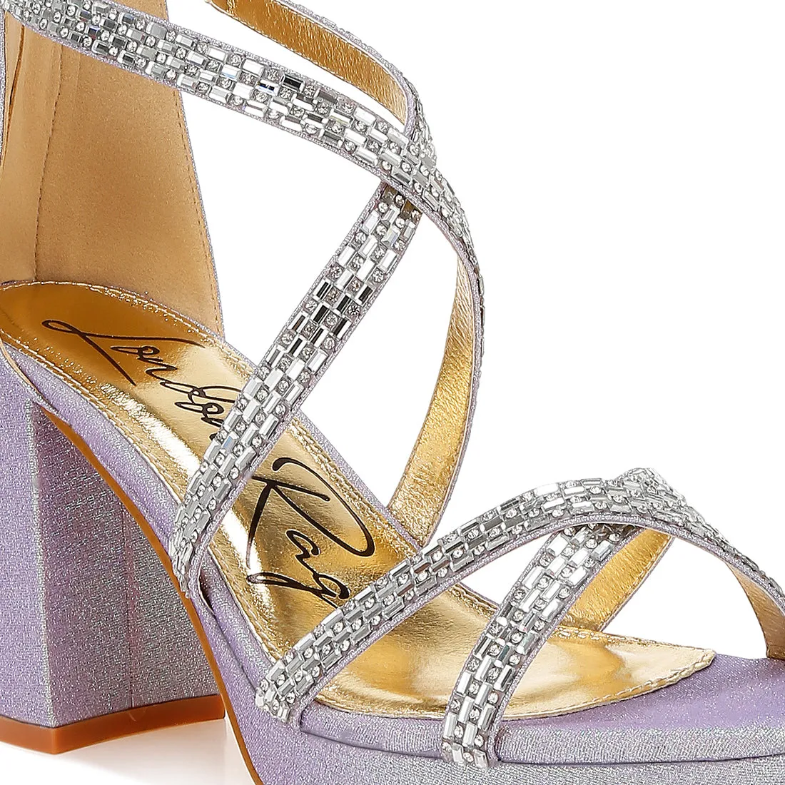Rhinestones Embellished Strappy Sandals