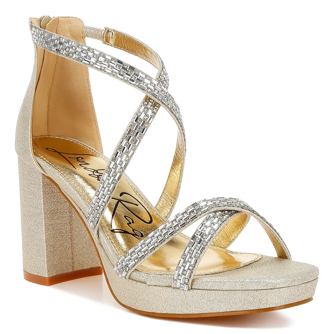 Rhinestones Embellished Strappy Sandals