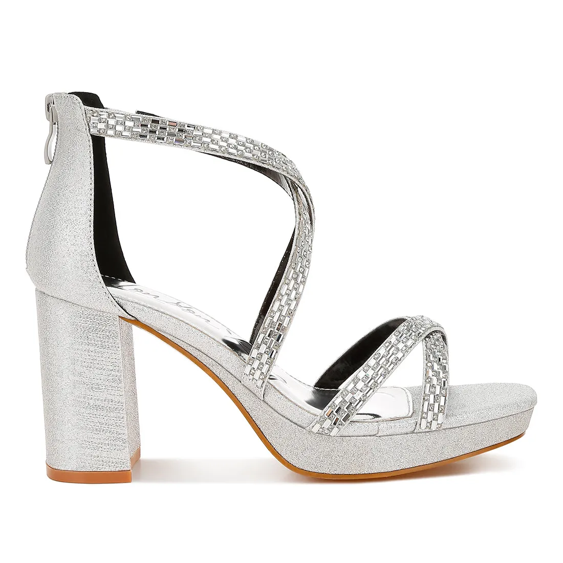 Rhinestones Embellished Strappy Sandals