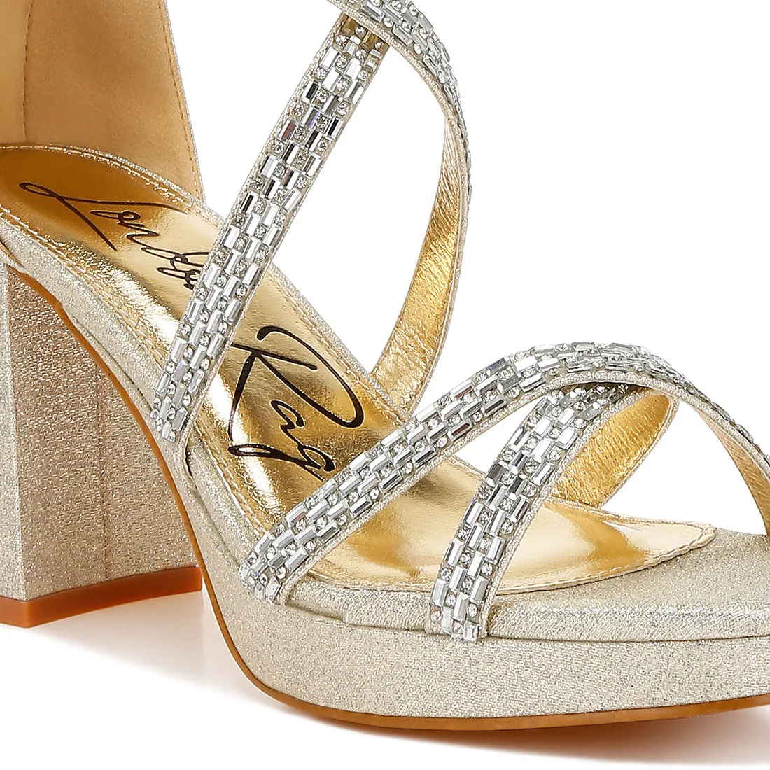 Rhinestones Embellished Strappy Sandals