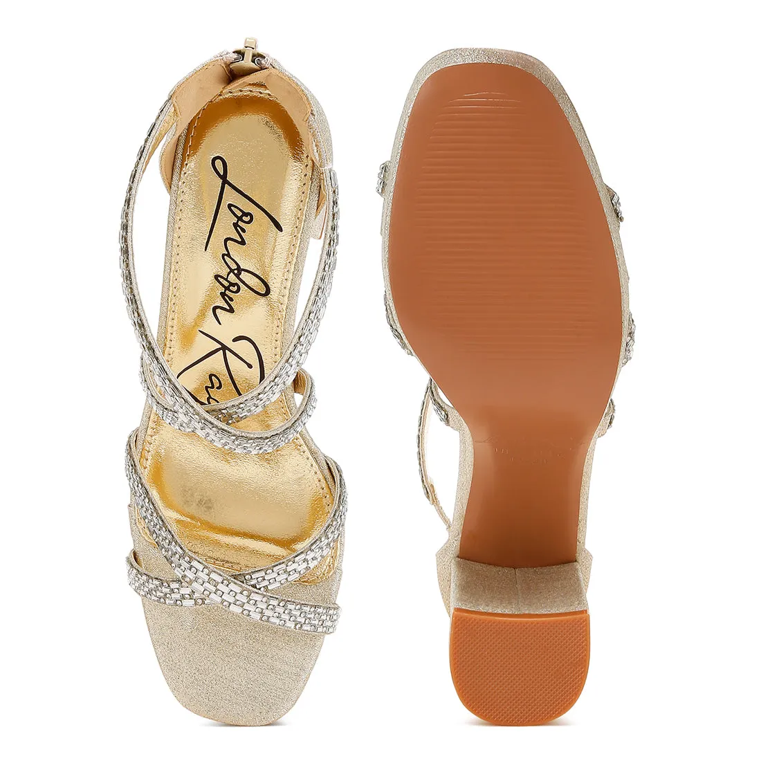 Rhinestones Embellished Strappy Sandals