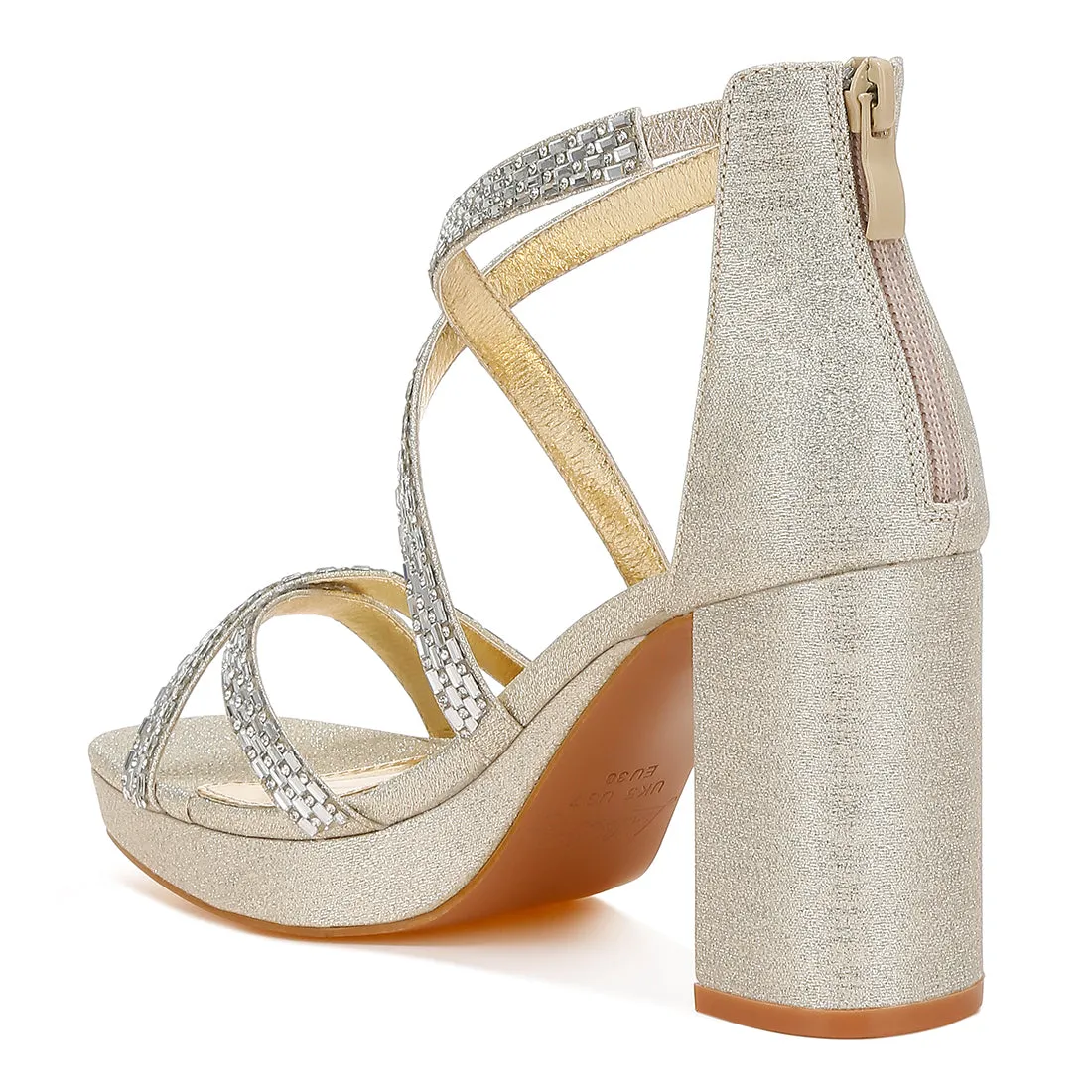 Rhinestones Embellished Strappy Sandals