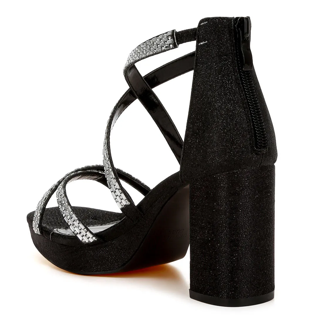 Rhinestones Embellished Strappy Sandals