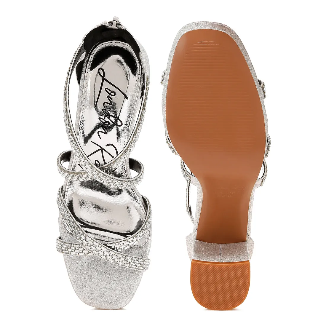 Rhinestones Embellished Strappy Sandals