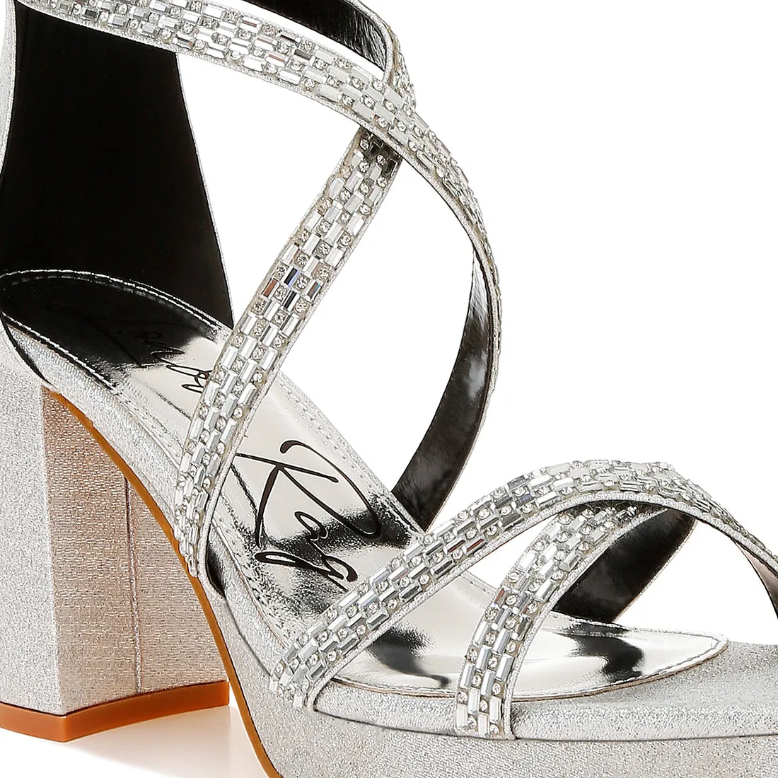 Rhinestones Embellished Strappy Sandals
