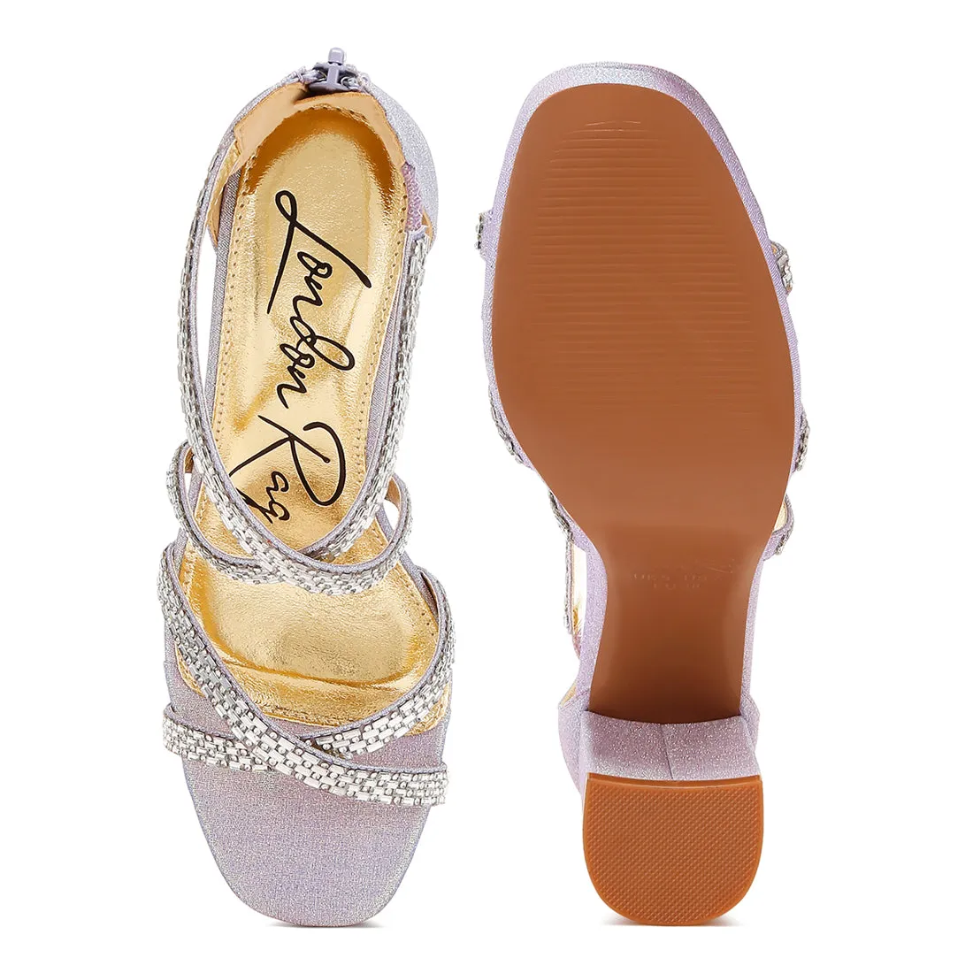 Rhinestones Embellished Strappy Sandals