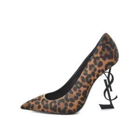 Saint Laurent Opyum 110 Pony Spots High-Heel Pumps