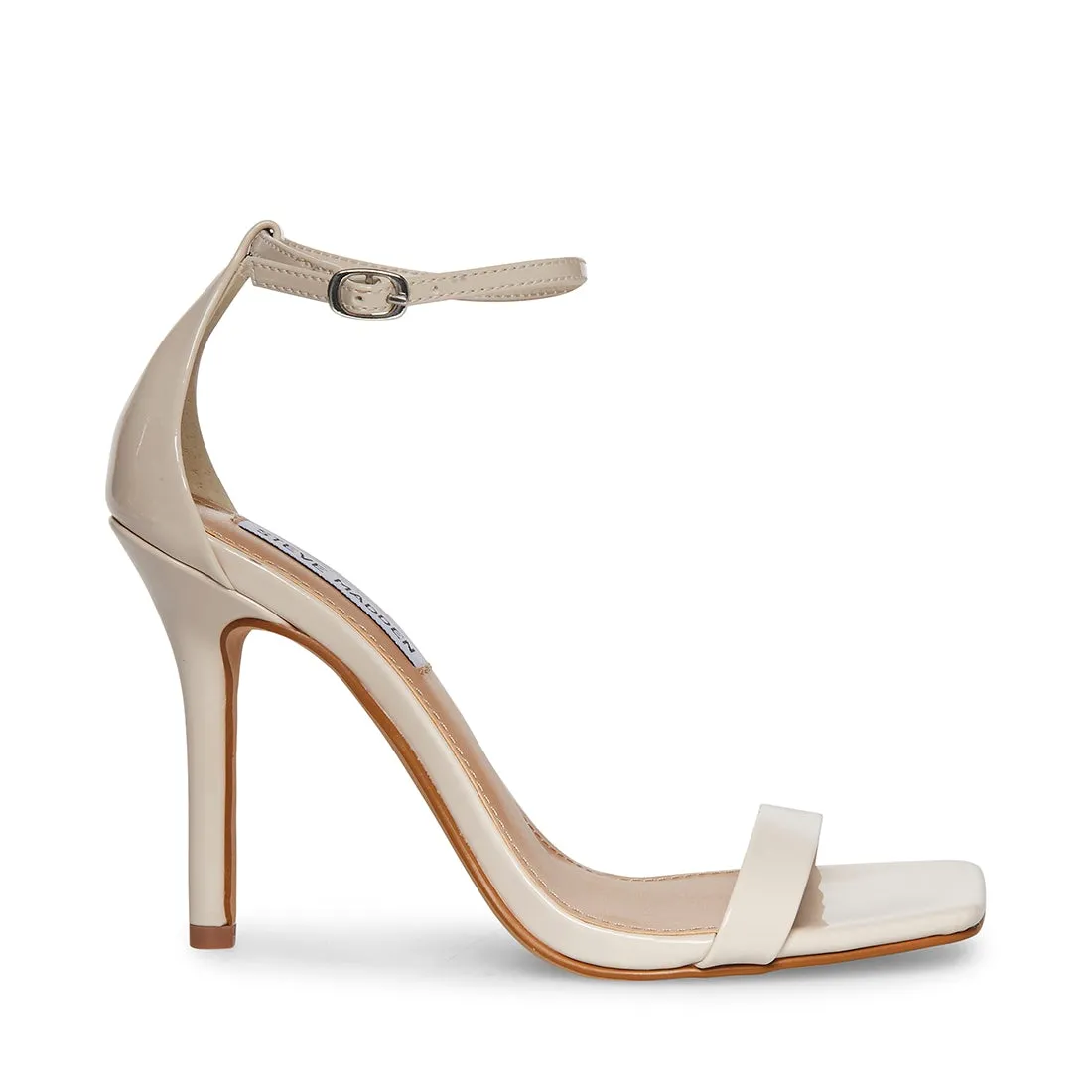 Steve Madden Shaye White Fashion Square Toe Ankle strap Heeled Dress Sandals