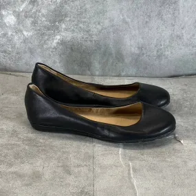 SUN STONE Women's Black Eliana Memory Foam Round-Toe Slip-On Flats SZ 5.5
