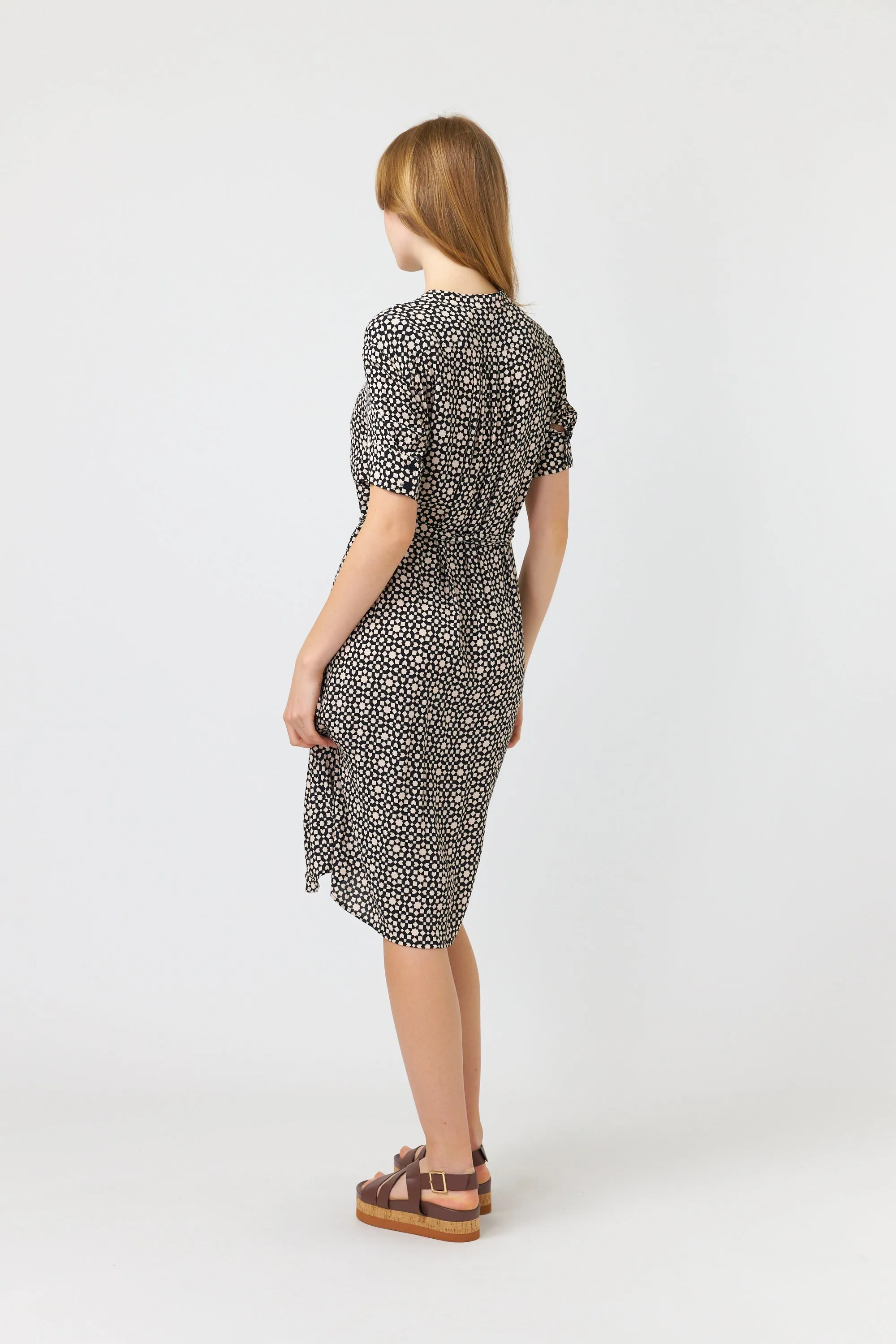 Tiles shirt dress