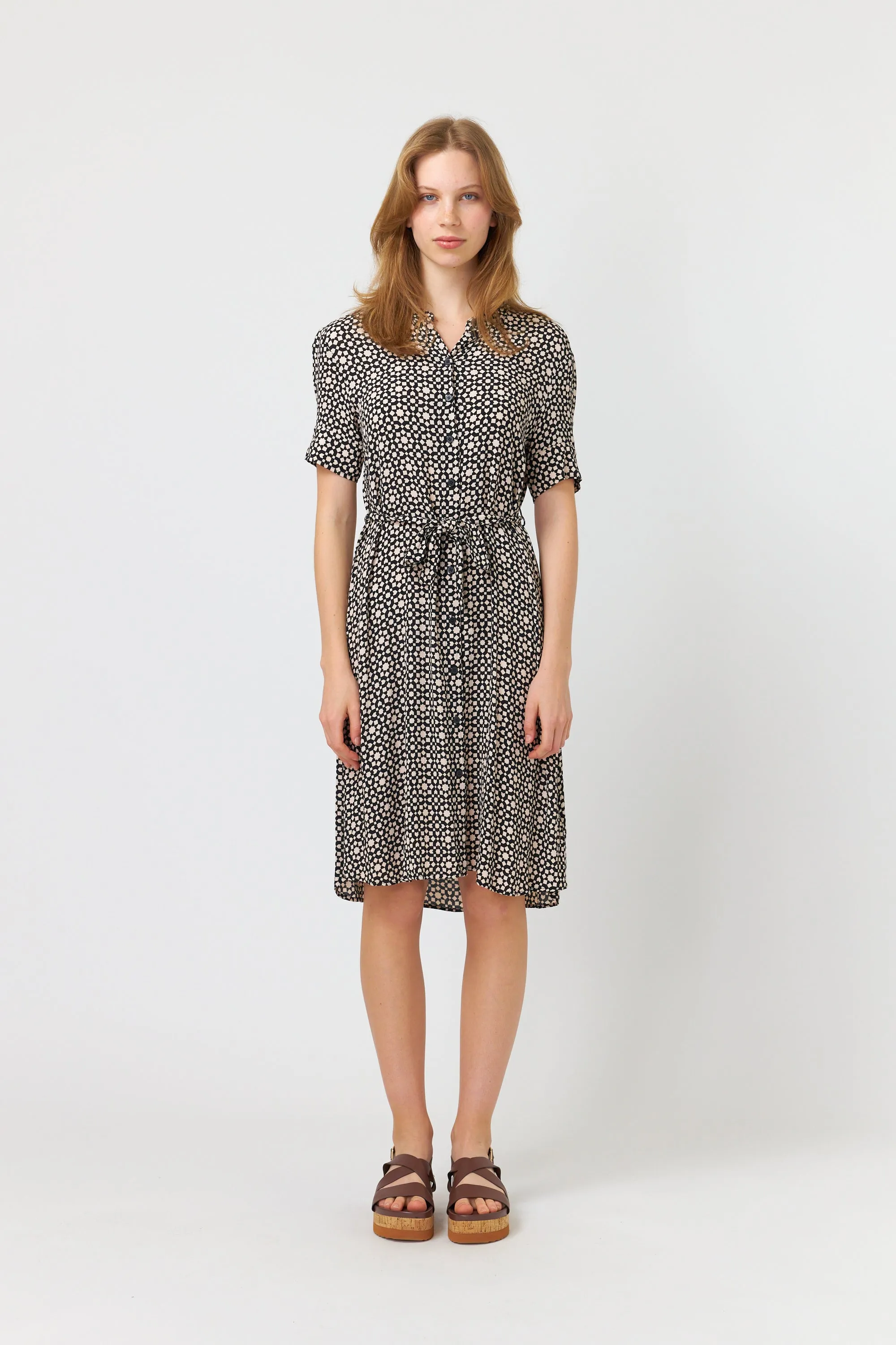 Tiles shirt dress