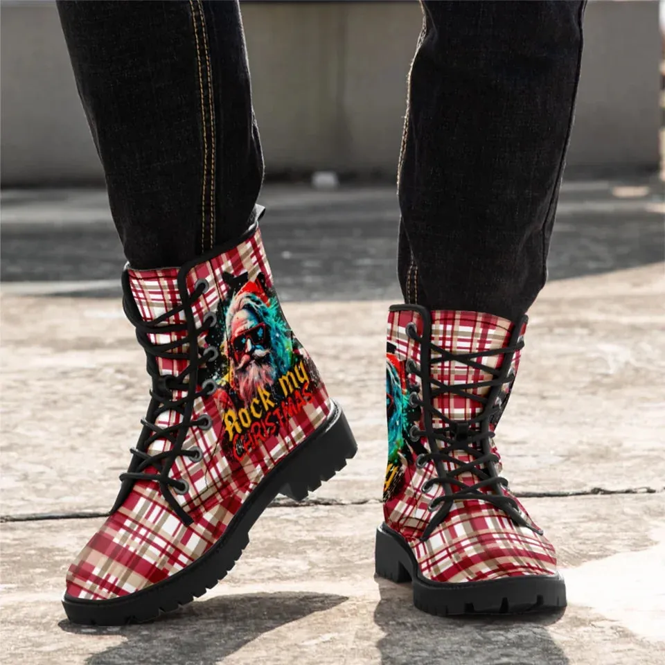 Unique Gift,Personalized Christmas Boots, Custom Xmas Fashion Boots, Jolly and Bright Christmas Gift