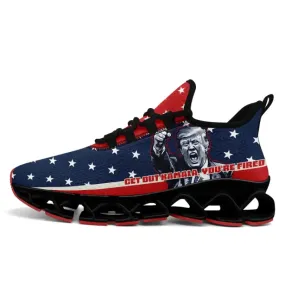 Unique Gift,Personalized Trump Theme Sneakers, Custom USA Flag Trump Shoes, Comfortable Cloud Sneakers