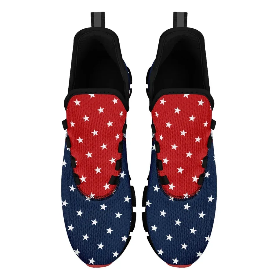 Unique Gift,Personalized Trump Theme Sneakers, Custom USA Flag Trump Shoes, Comfortable Cloud Sneakers