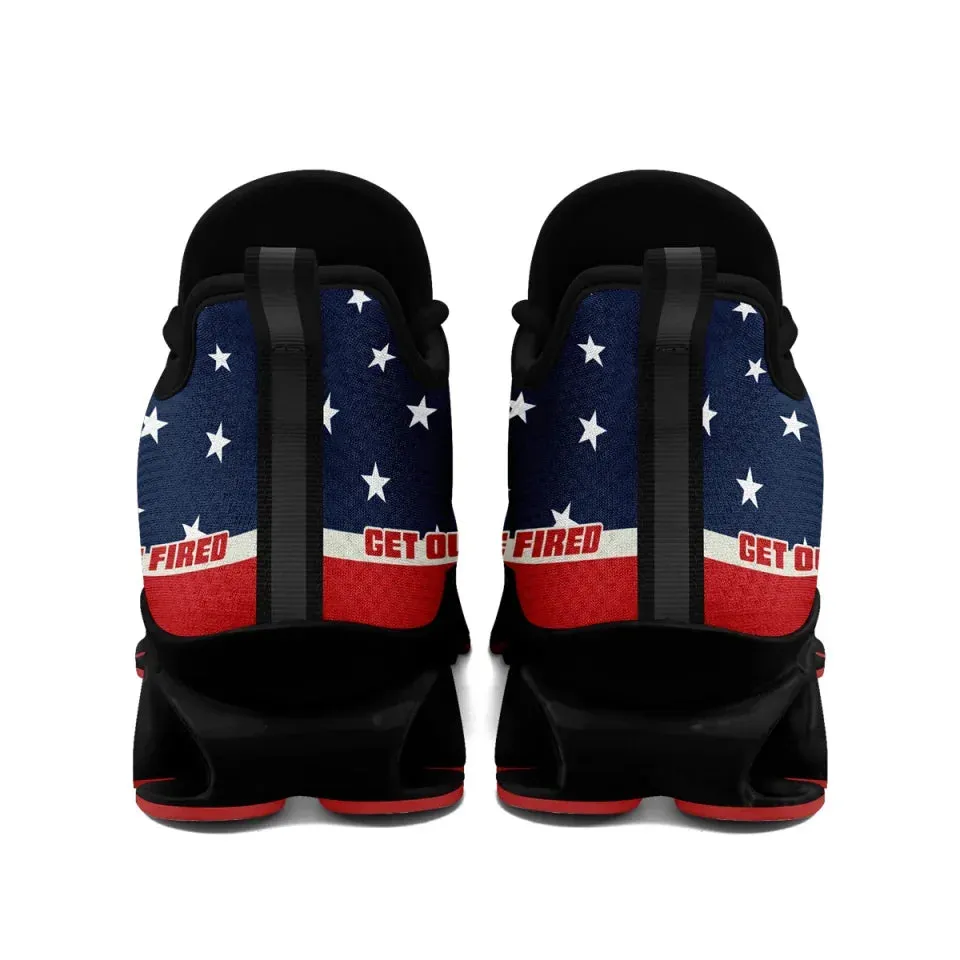 Unique Gift,Personalized Trump Theme Sneakers, Custom USA Flag Trump Shoes, Comfortable Cloud Sneakers