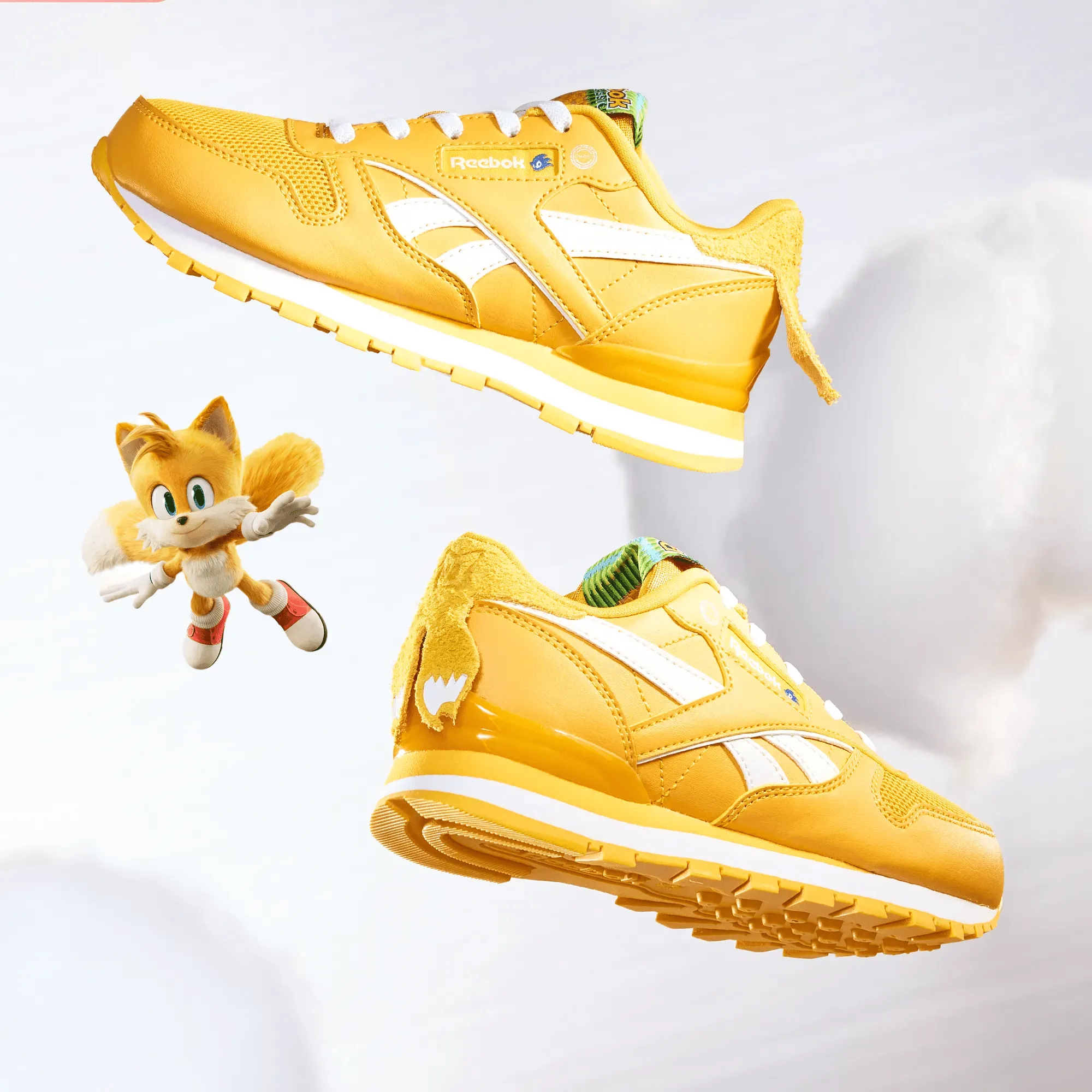 Unisex Reebok x Sonic Classic Leather Step 'N' Flash Shoes - Preschool