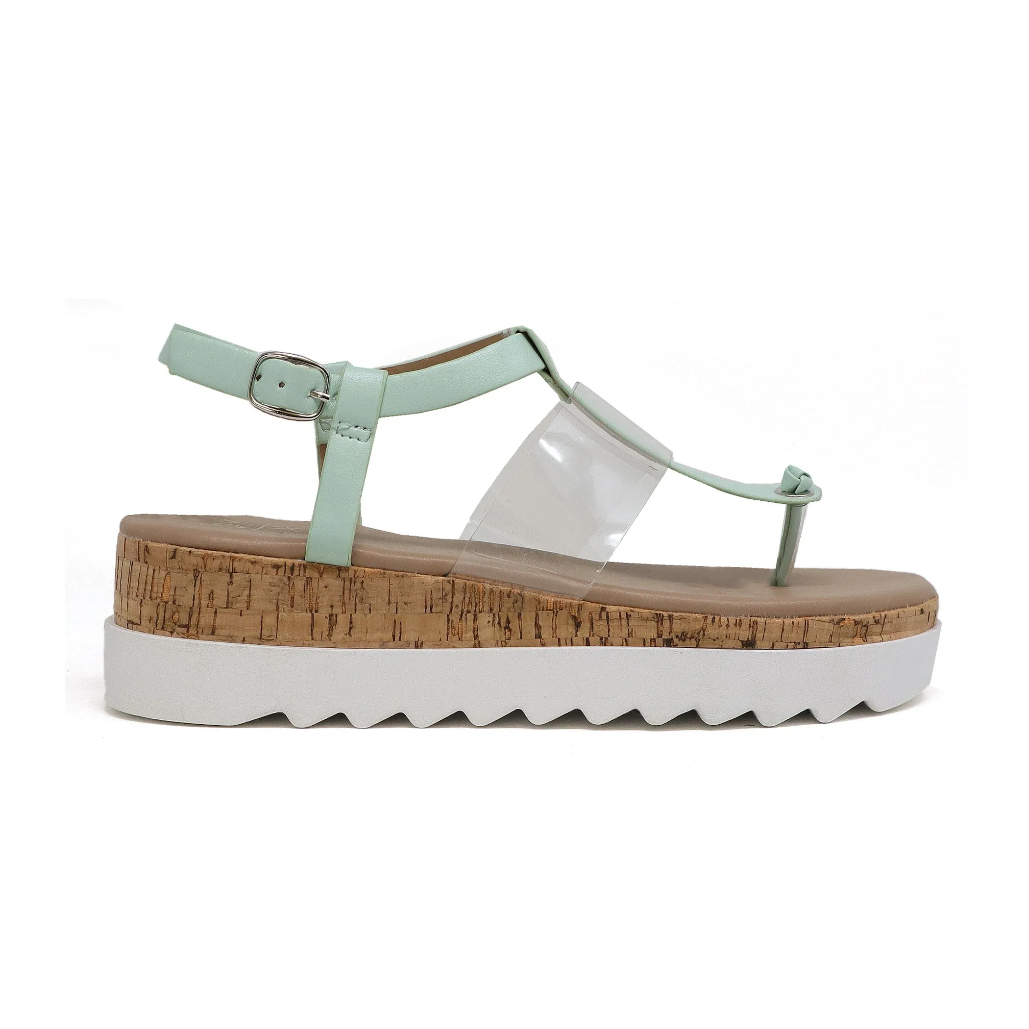 Women’s Amelia-20 Lucite Cork Platform Sandal