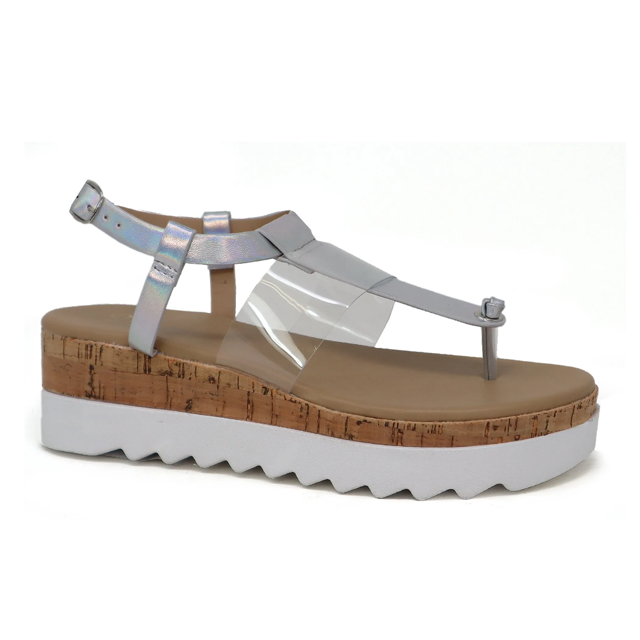 Women’s Amelia-20 Lucite Cork Platform Sandal