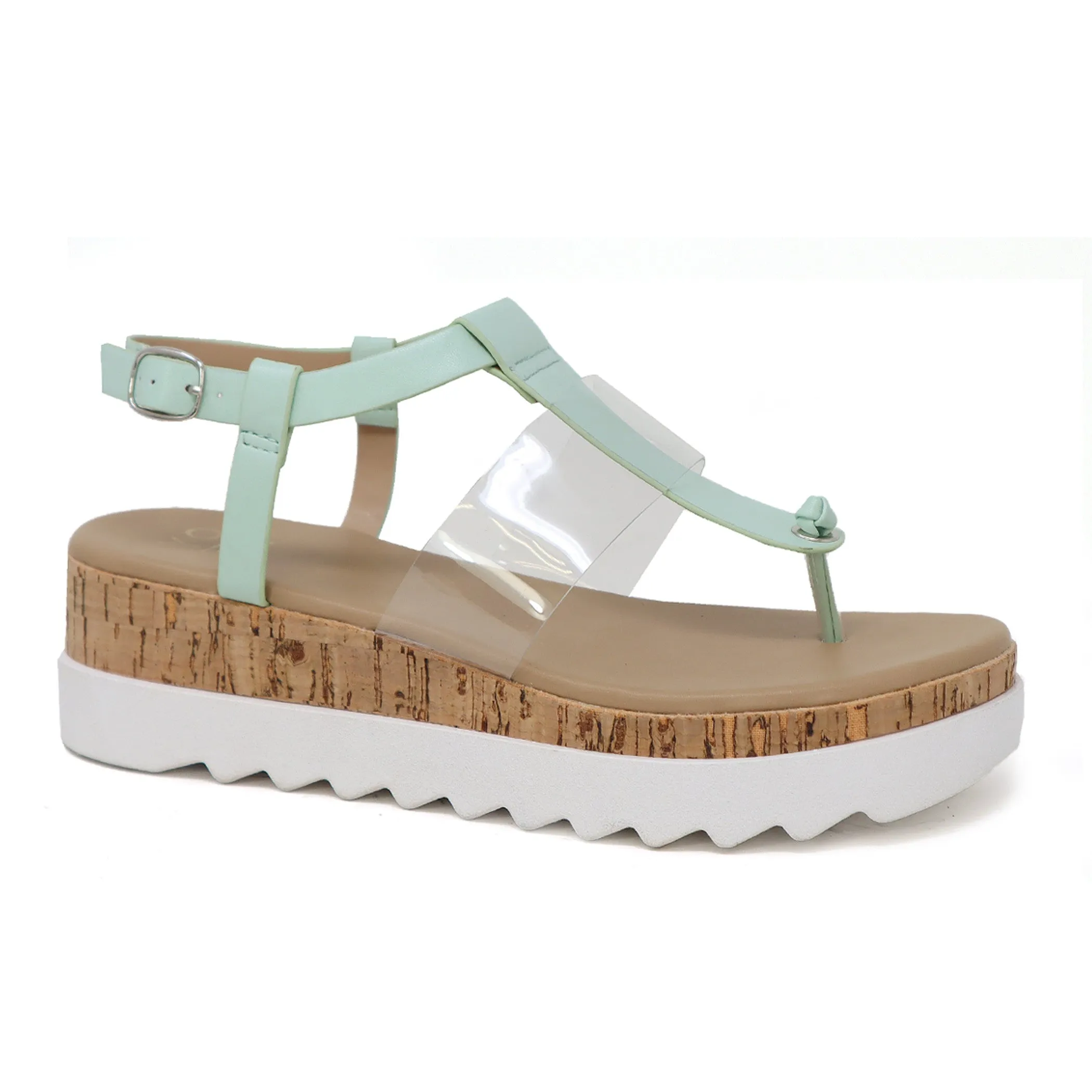 Women’s Amelia-20 Lucite Cork Platform Sandal