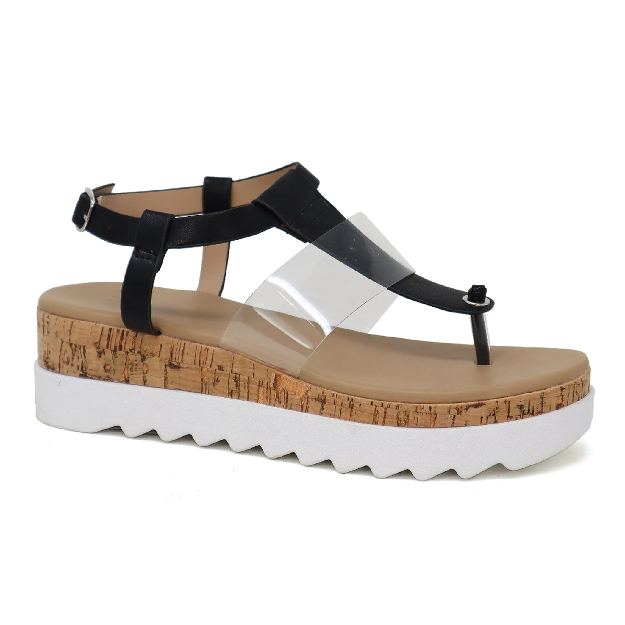 Women’s Amelia-20 Lucite Cork Platform Sandal