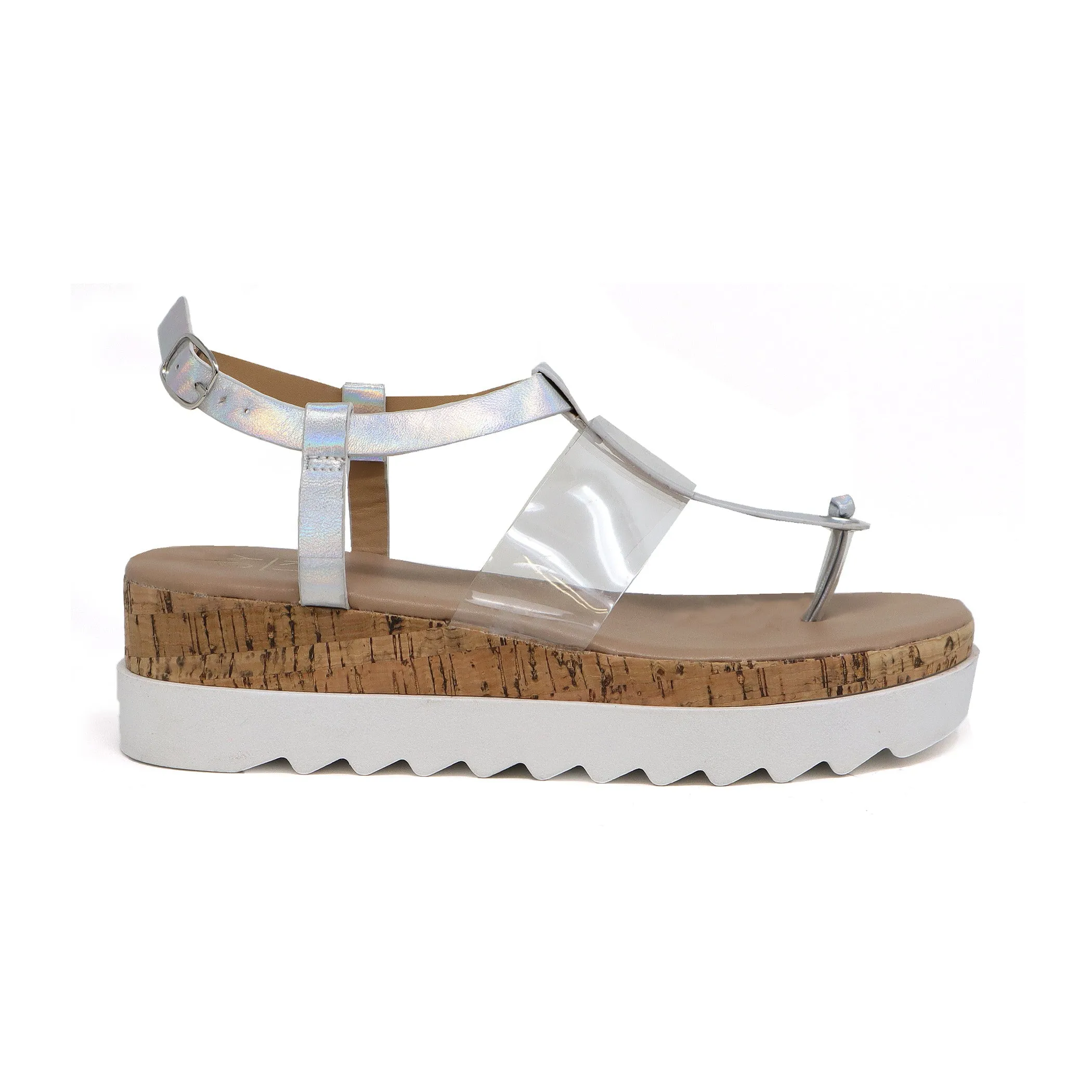 Women’s Amelia-20 Lucite Cork Platform Sandal