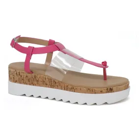 Women’s Amelia-20 Lucite Cork Platform Sandal