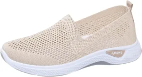 Womens Non Slip Slip On Shoes Casual Walking Sneakers Lightweight Canvas Comfortable Flat Fashion Loafers