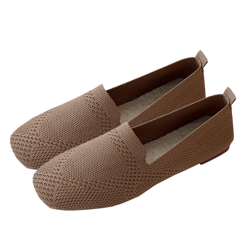 Women's Summer Knitted Breathable Soft Sole Woven Shoes