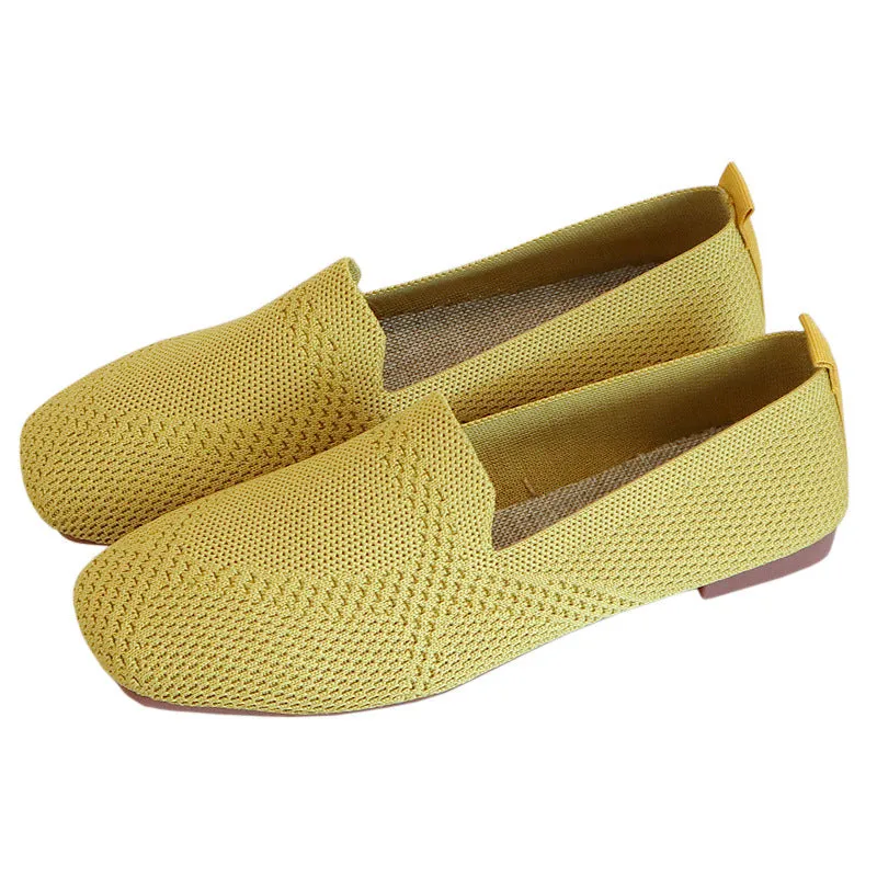 Women's Summer Knitted Breathable Soft Sole Woven Shoes